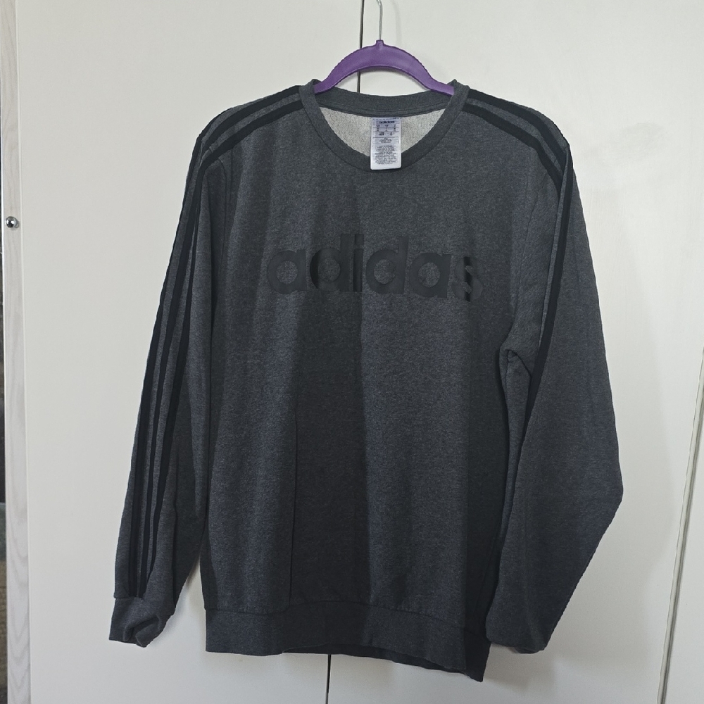 Adidas Men's Charcoal Crewneck Sweater
